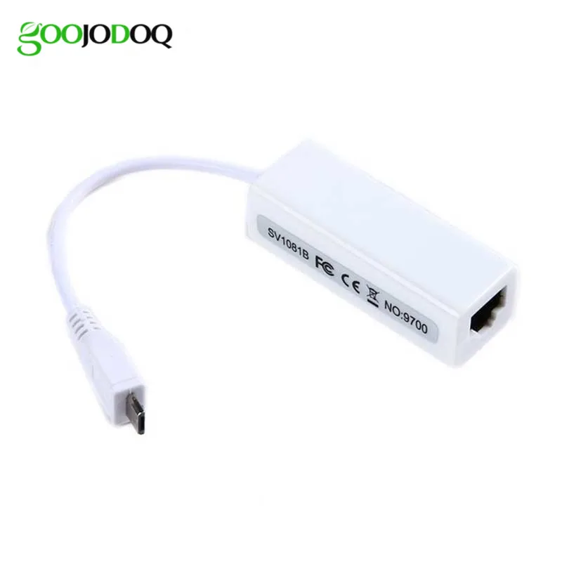 Микро USB 2 0 к RJ45 Ethernet LAN сетевая карта адаптер для Windows Android ПК ноутбука планшета RD9700