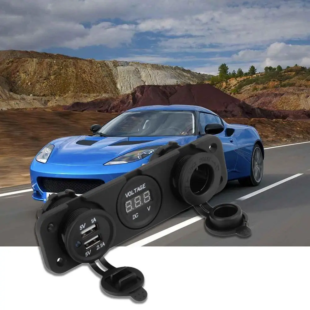 12V Car Cigarette Lighter Socket Splitter 2 Port Multi Functions USB Power Adapter Charger for Smart Cell Phone Safely Charging |