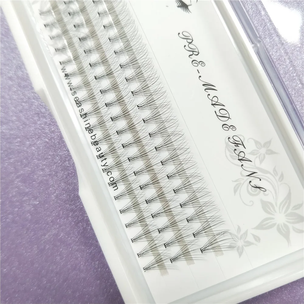 no glue heat bonded easy fast planting 10 D 20 pre made volume fans lashes | Красота и здоровье