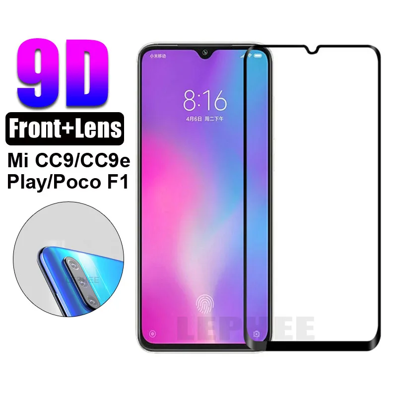 Чехол для Xiaomi mi CC9 CC9e на xio mi 9T Pro mi 9 SE mi 9 Poco F1 Play, Защитная пленка для экрана из закаленного стекла