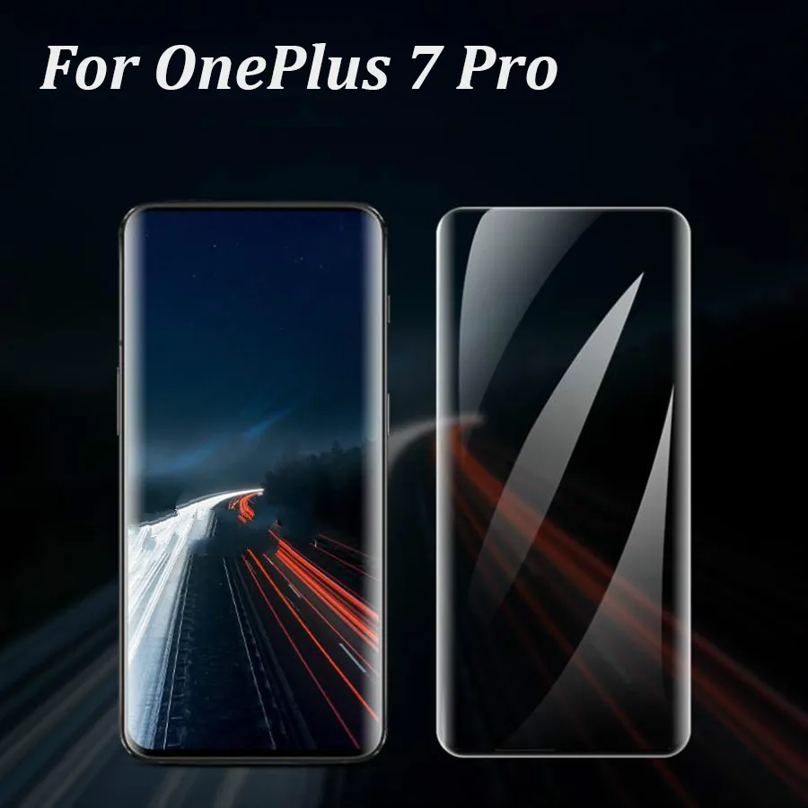 5D полное Cuverd УФ жидкое закаленное стекло для OnePlus 7 Pro Чехол Satety протектор экрана для One Plus 7 Pro 7pro Передняя стеклянная пленка