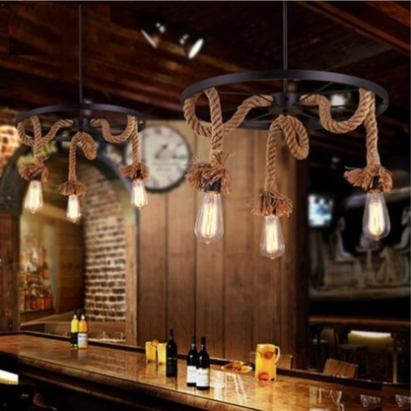 Винтажная Подвесная лампа Эдисона в стиле лофт|lamp rope|hanging lightsdecorative hanging light |
