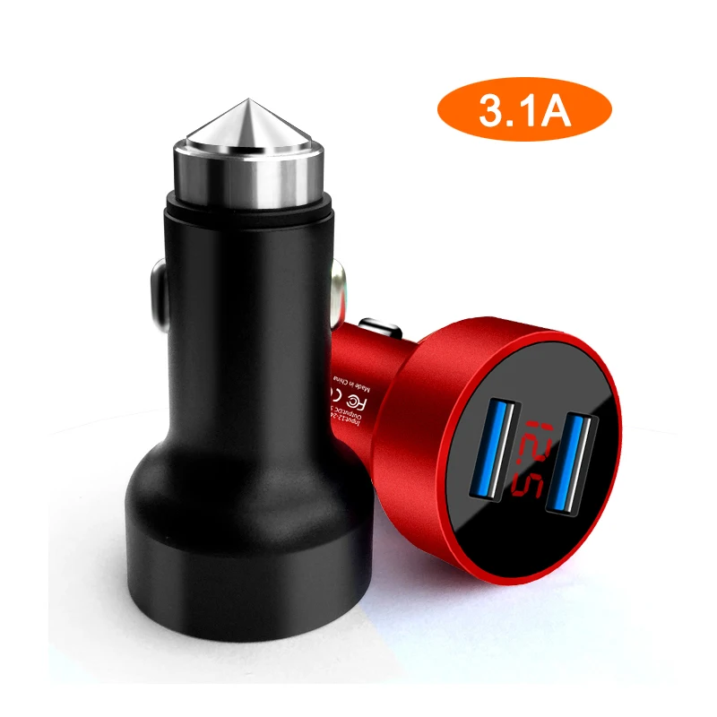 Универсальное автомобильное зарядное устройство с 2 USB-портами 3 1 А | Автомобили и
