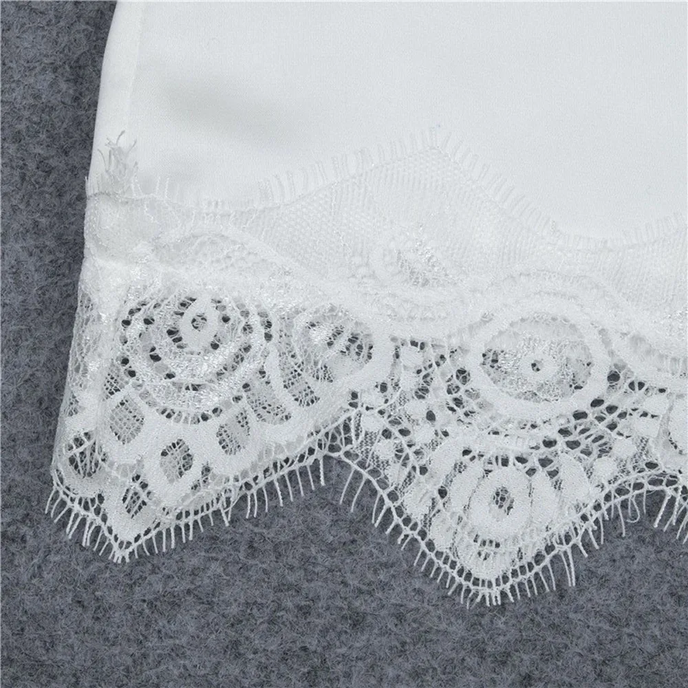 Croptop сексуальные женские Топы бюстье бюстгальтер жилет укороченный жилет белый топ на бретелях Caraco Dentelle# T2