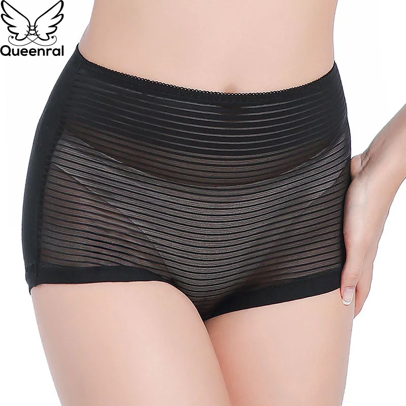 Queenral трусики Для женщин хлопок плюс Размеры L XL XXL XXXL Высокая талия трусы нижнее