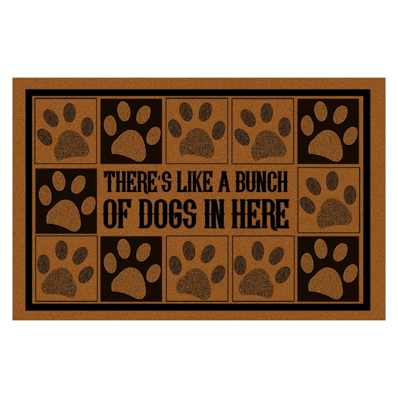 Entrance Doormat There's Like A Bunch of Dogs in Here Indoor Outdoor Door Mat Non-Slip Machine Washable Non-Woven Fabric | Дом и сад