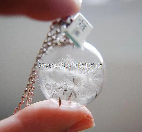 8 шт. ожерелье Одуванчик сделает очаровательные стеклянные бусины из одуванчика
