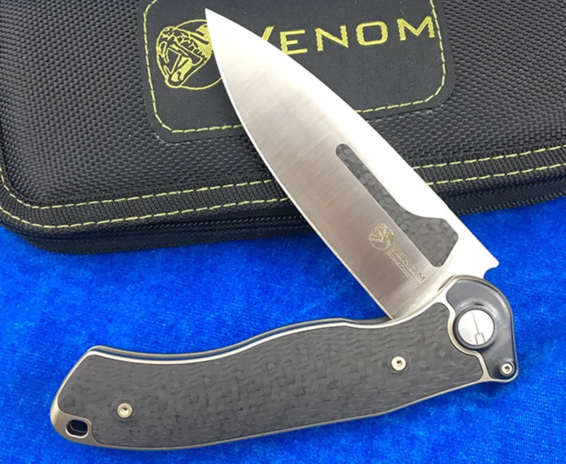 VENOM BONE DOCTOR M390 Титан CF Флиппер складной нож для кемпинга охоты выживания карманные кухонные ножи для фруктов EDC инструменты