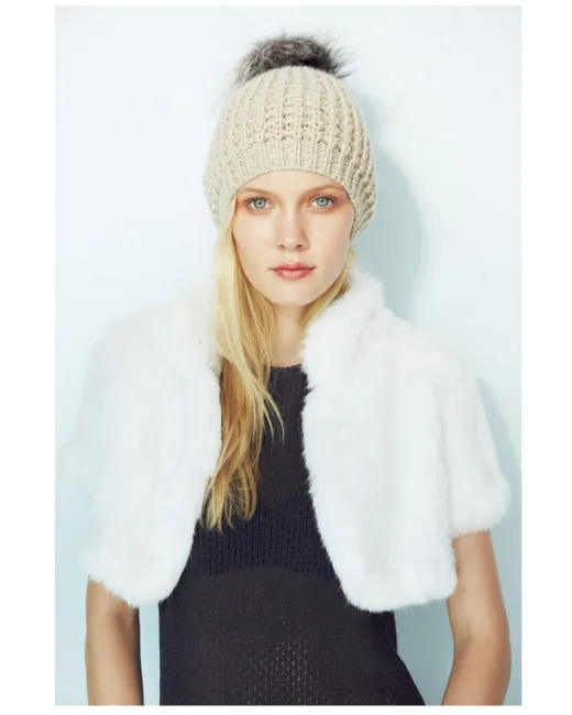 JF0001 горячая Распродажа модный дизайн натуральный кроличий мех вязаный короткий