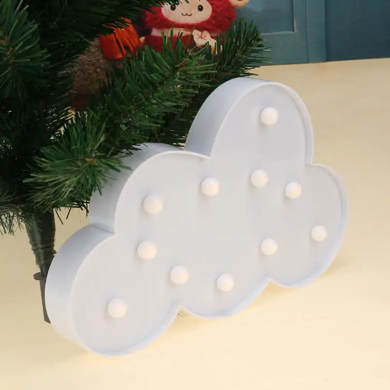 Cloud Shape LED Light Battery Box Christmas Decoration Light String Party Festival Lighting 3D Desk Lamp Kids Room Decor Light