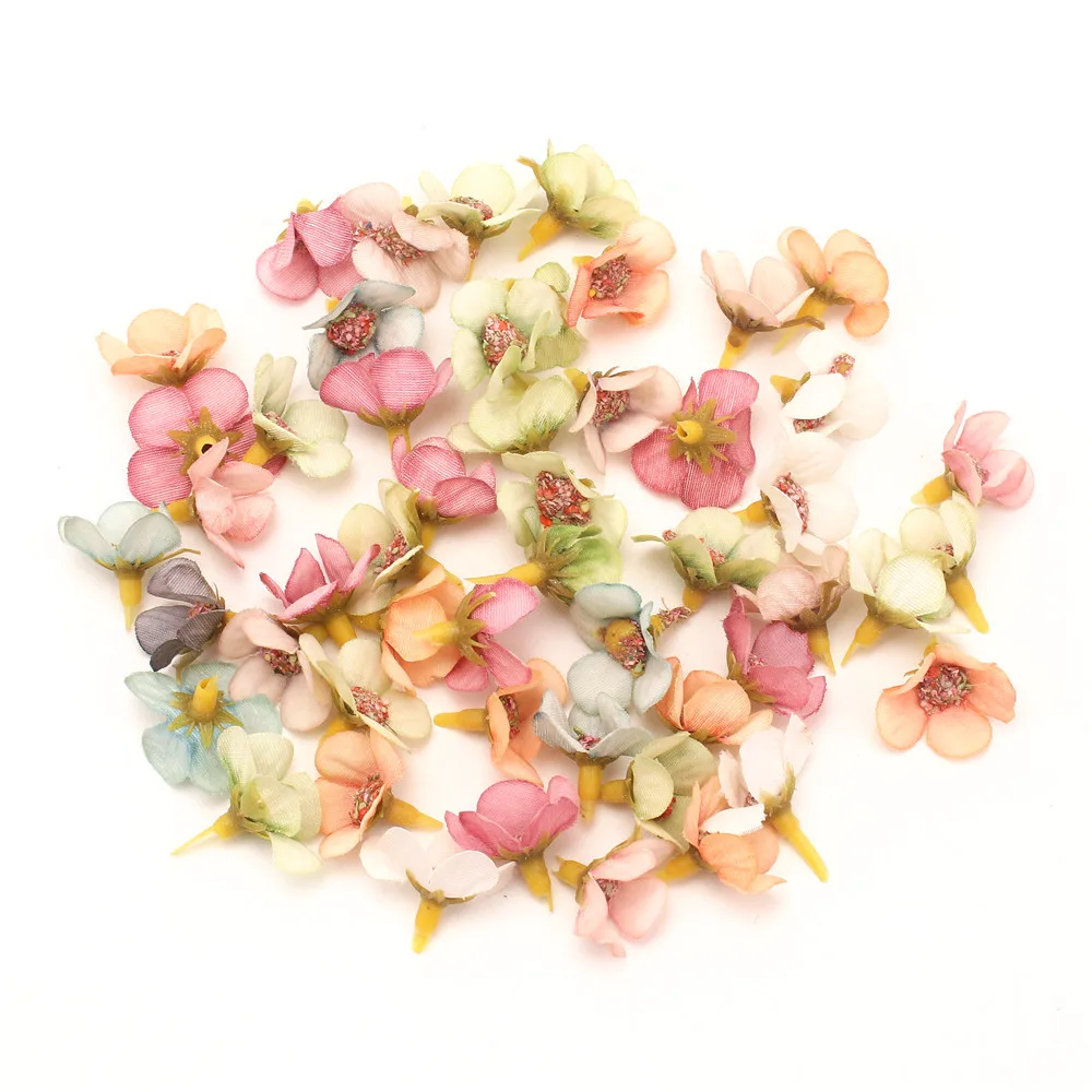 50 шт. разноцветные искусственные мини цветы в виде ромашек высококачественные