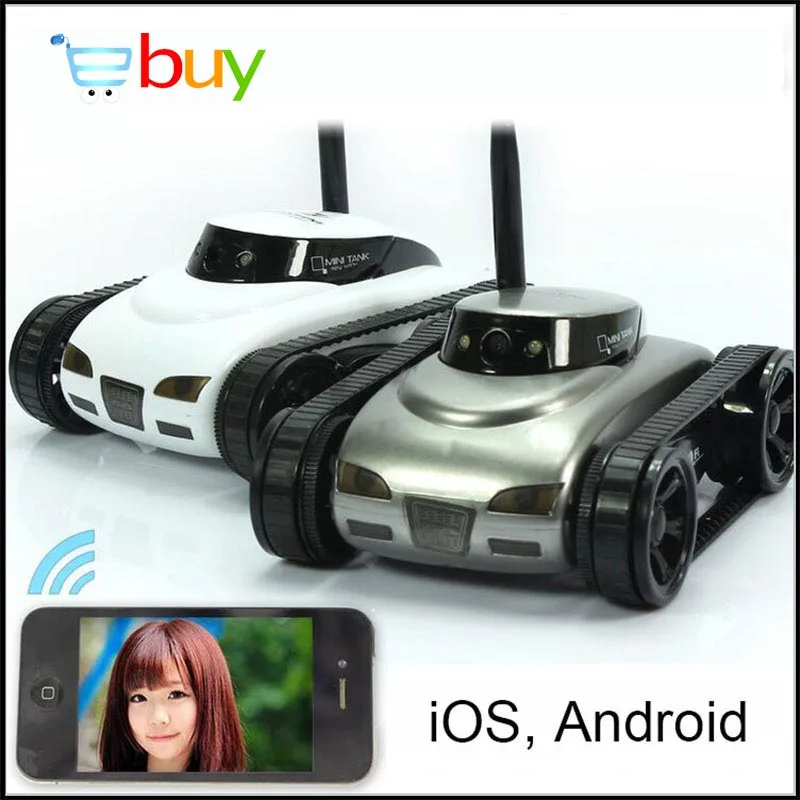 Мини Wi-Fi робот-камера RC Tank APP управление в режиме реального времени led IOS Android умное