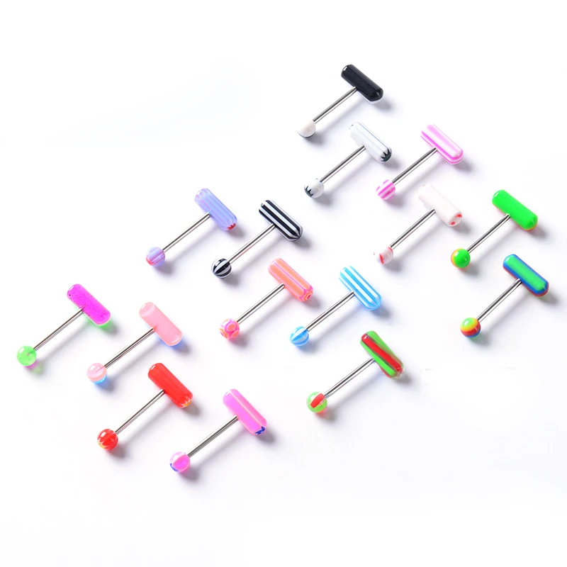 10 шт. женские кольца для пирсинга языка в стиле панк | Украшения и аксессуары