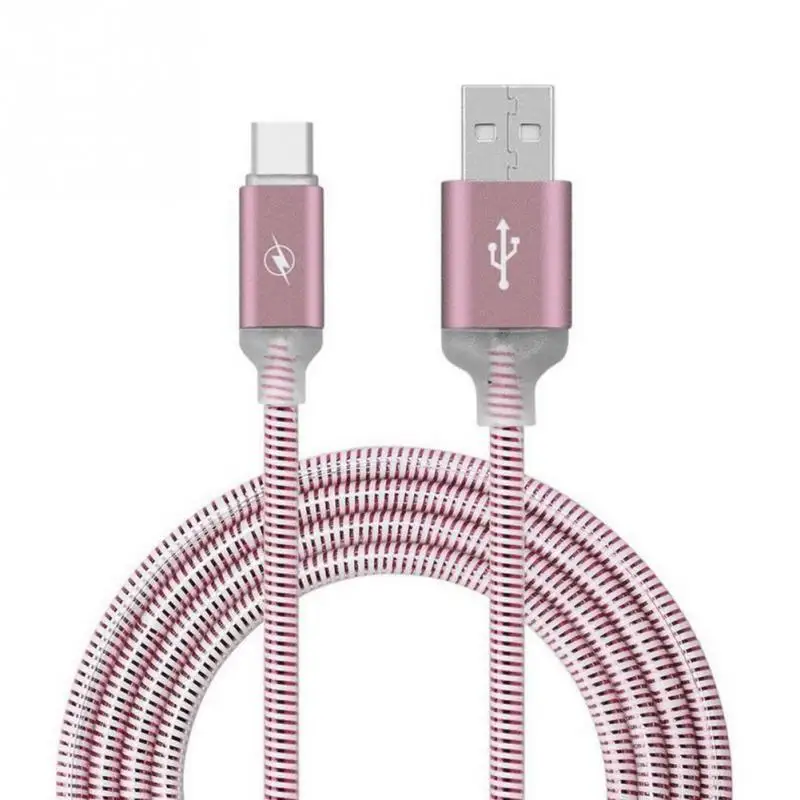 Прочный провод для зарядки TPE порт type-C нейлоновый USB кабель передачи данных