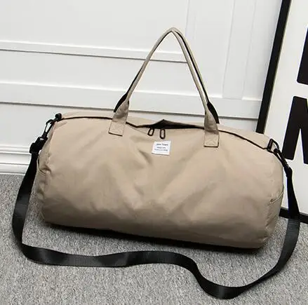 Small Khaki Однотонные спортивные сумки для спортзала, для улицы, водонепроницаемые, портативные, для тренировок, сумка через плечо, для мужчин и женщин, для путешествий, сумка для йоги, спортивные сумки - Цвет: Small Khaki