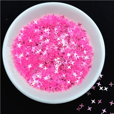 Rose Crystal 500 г/упак. 4 мм звезда форма, Сыпучие блёстки пайетками для ногтей, с изображением свадебные конфетти украшения звезда блестка для ногтей декоративно-прикладного искусства - Цвет: Rose Crystal