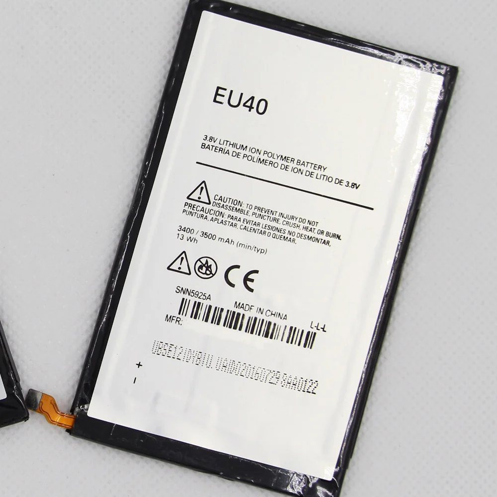 Оригинальный аккумулятор 20 шт./лот 3500 мАч EU40 для Motorola moto Droid Ultra XT1080 MAXX ML-M075H сменные