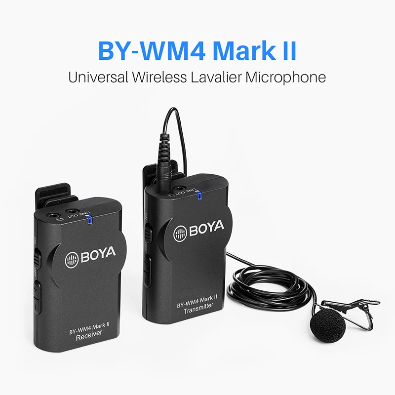 Boya BY WM4 Pro Lavalier беспроводной микрофон с отворотом Студийный для DSLR камер Sony