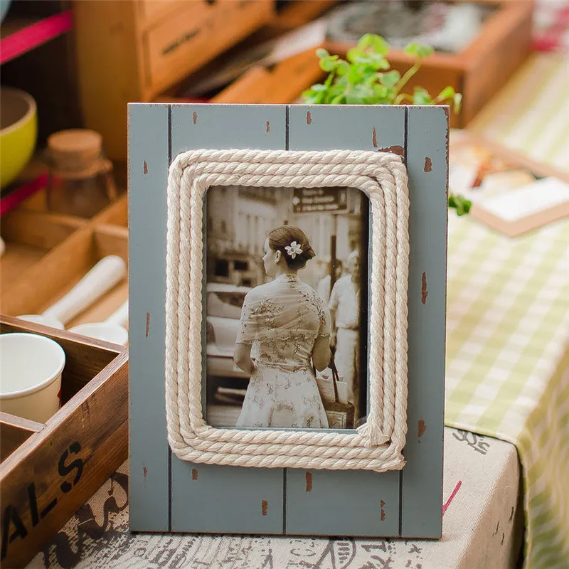 Сделайте старую деревянную смолу в европейском стиле рамка для продуктов Zakka