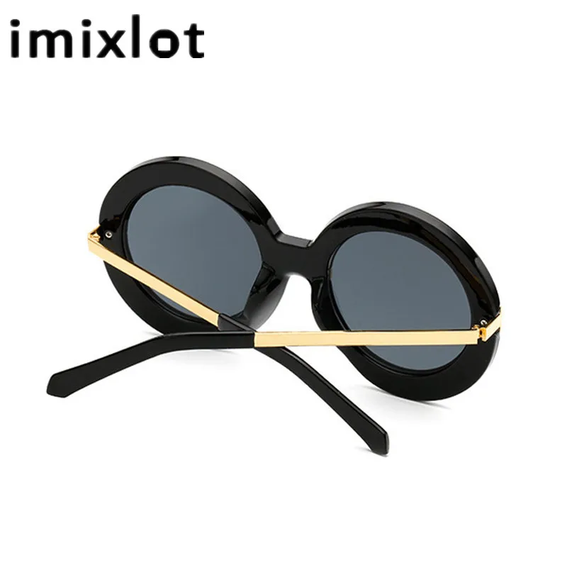 IMIXLOT негабаритных большие солнцезащитные очки с круглой оправой Для женщин