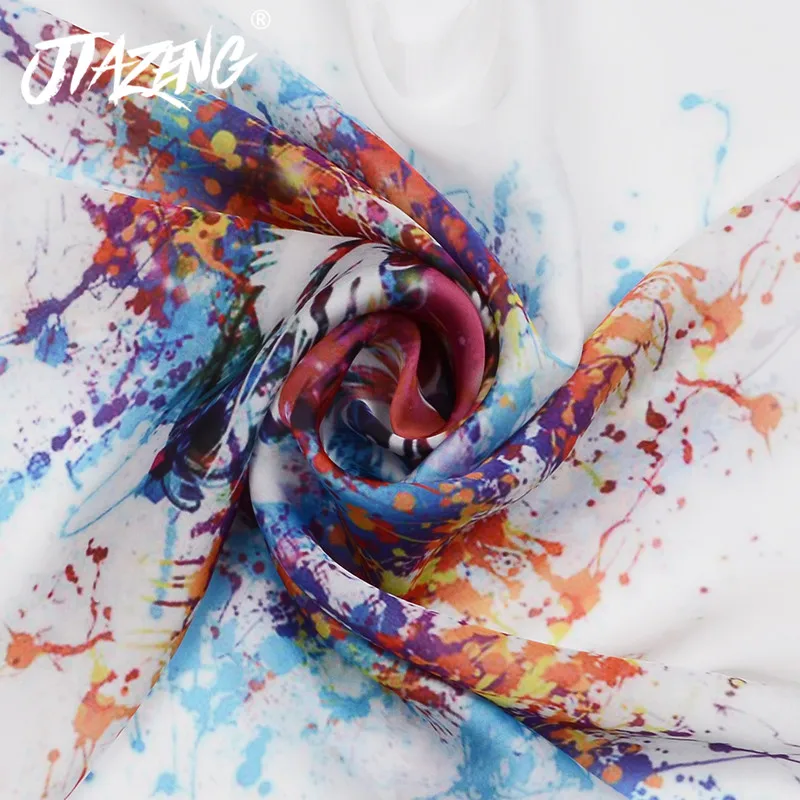 Женский шелковый шарф с тигром для волос аксессуары принтом оптовая продажа