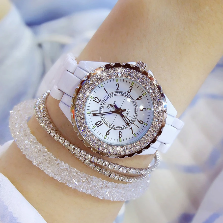 BS брендовые роскошные женские часы модные геометрические блестящие