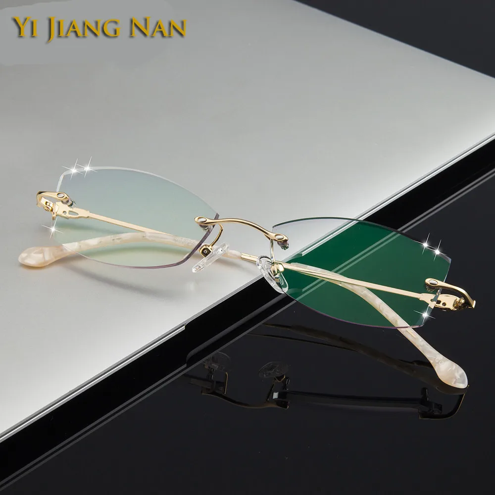 Женские очки со стразами элегантные титановые с линзами|diamond glasses|women brand eyeglasseswomen