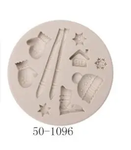 50-1096 CHUANGGE Серия животных жидкие свечи силиконовые DIY помадка для торта рождественские формы для выпечки силиконовая форма Рождество - Цвет: 50-1096