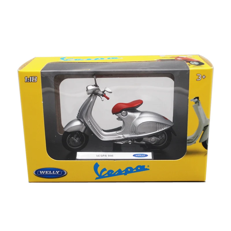 Welly 1:18 Vespa 2014 946 Мотоцикл Велосипед литья под давлением модель игрушки Новый в