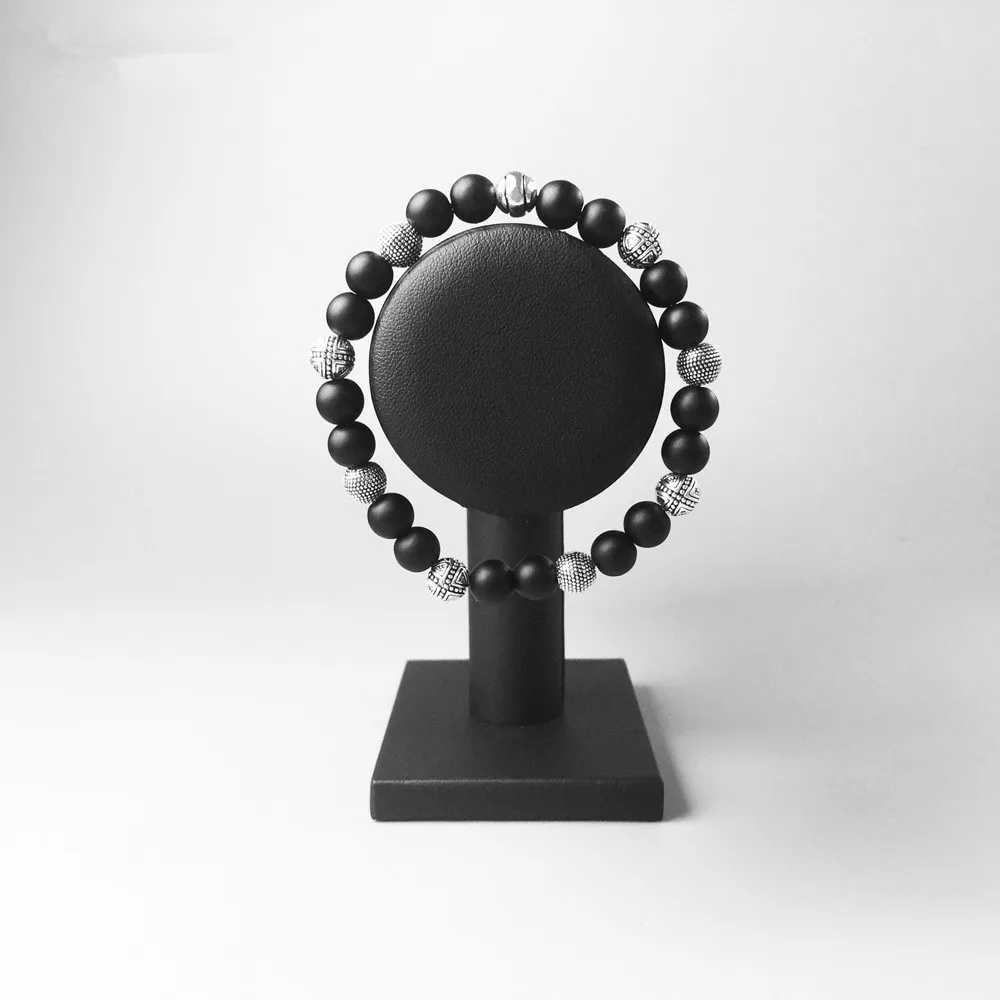 8 мм Obsidian Matt Beads & Silver Kathmandu Cross Hero Karma браслеты 2018 модный DIY браслет ювелирное