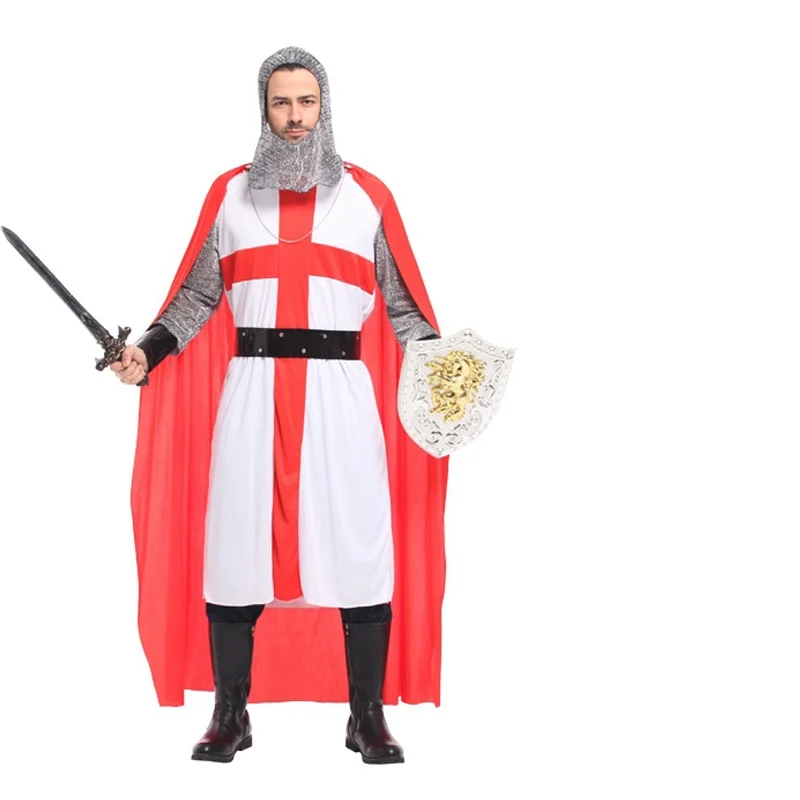 Костюм капитана римского воина из армии крестоносца костюмы для сцены вечерние