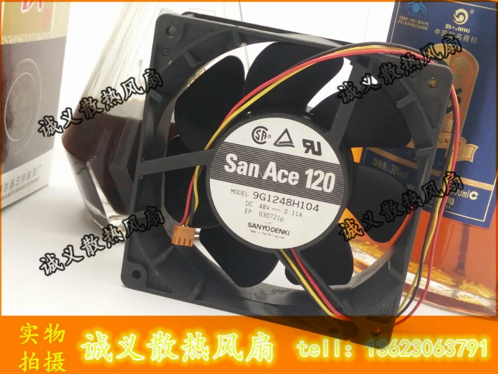 

Оригинальный вентилятор шасси для Sanyo SAN ACE 9G1248H104 12038 48V 0.11A