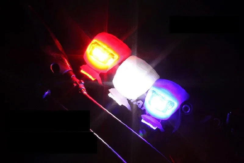 1pc Bicycle Silicone Led Light Head Front Rear Wheel LED Flash Safety Light Lamp 9 Colors With Battery flashlight for bicycle