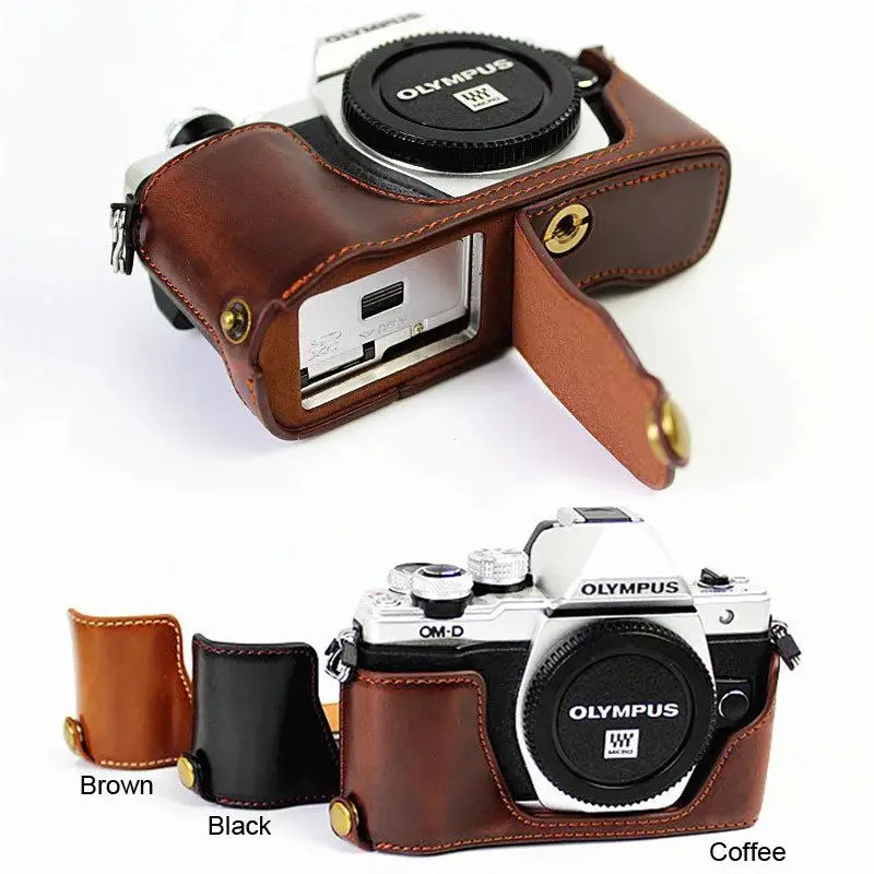 Фотовспышка для Olympus из искусственной кожи OM D Mark II EM10II EM10 M2|leather half case|half caseem10 ii |
