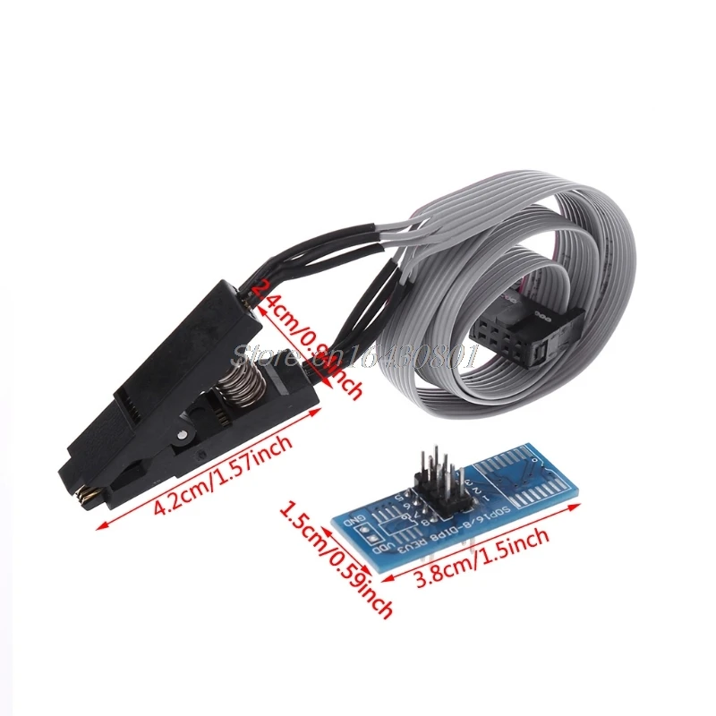 High quality SOIC8 SOP8 Test Clip For EEPROM 93CXX/25CXX/24CXX in-circuit programming on USB Programmer TL866CS TL866A EZP2010 |