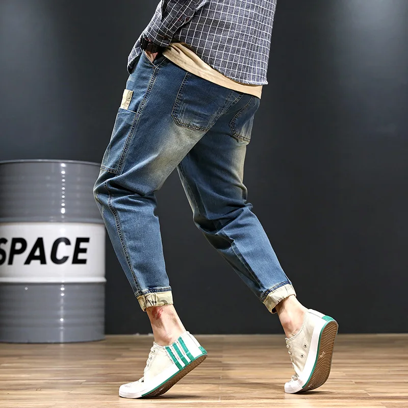 

Idopy Mens Casual Patchwork Camo Trendy Hip Hop Sports Drop Crotch Jogger Loose Fit Pants For Male Outerwear Plus Size 28-48