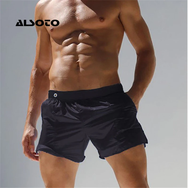 ALSOTO Sexy Men Shorts Fitness Jogger Casual Gyms Men's Trunks Summer Translucent Short Homme Mens Clothing | Мужская одежда