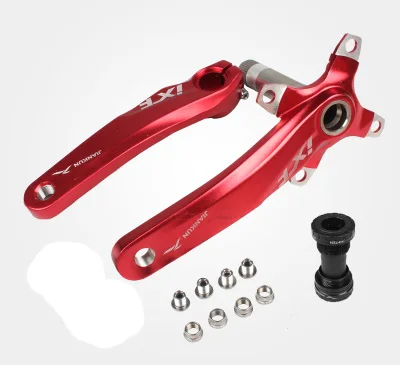 red MTB шатун для горного велосипеда велосипедный Кривошип рифленый алюминиевый сплав велосипедный Кривошип - Цвет: red