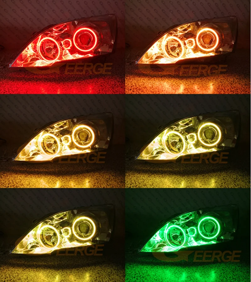 Для HONDA CR-V CRV 2007 2008 2009 2010 2011 проектор фары RF Bluetooth контроллер многоцветные RGB светодиодные глаза ангела комплект