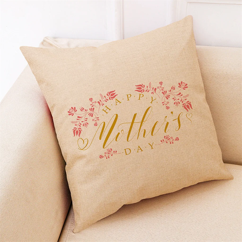 Подушки Happy Mother's Day с принтом сердца I love Mom диван-кровать украшение для