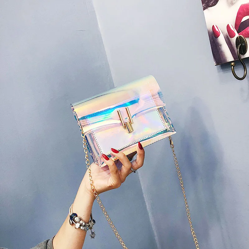 2019 новый дизайн для женщин сумка модный из ПВХ прозрачный сумки через плечо