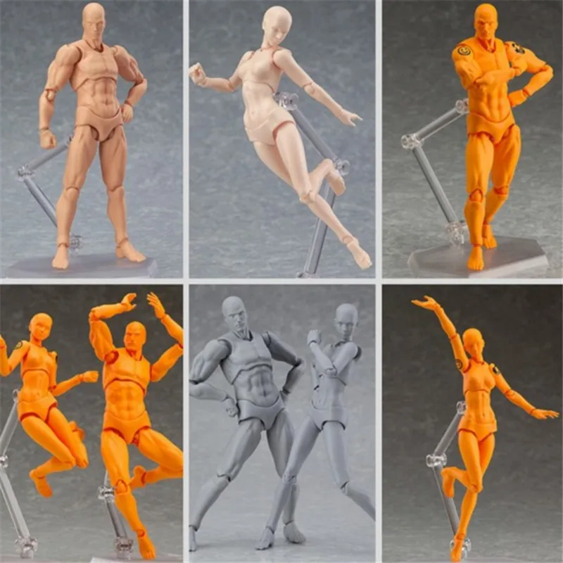 

2019 Anime Archetype He She Ferrite Figma Movable Body Feminino KUN Body Chan PVC Action Figure Model Toys Doll for Collectible