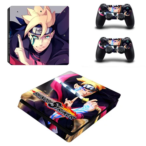 Аним Наруто и боруто PS4 тонкий стикер кожи для sony playstation 4 консоли и 2 контроллеров PS4 Slim Skins Наклейка виниловая - Цвет: YSP4S-1634