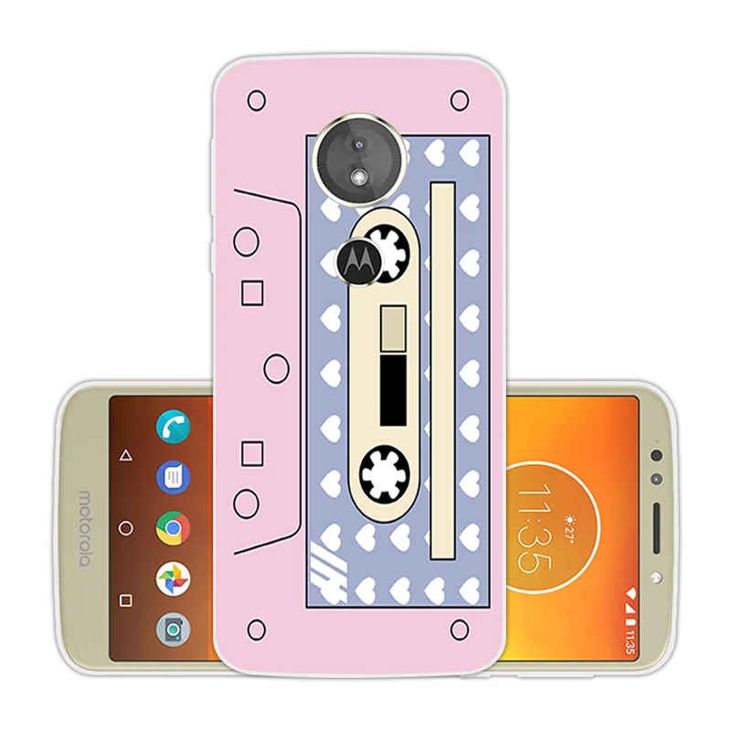 5 7 дюйма для телефона Motorola E5 5th Gen розовая задняя крышка прозрачный мягкий силикон