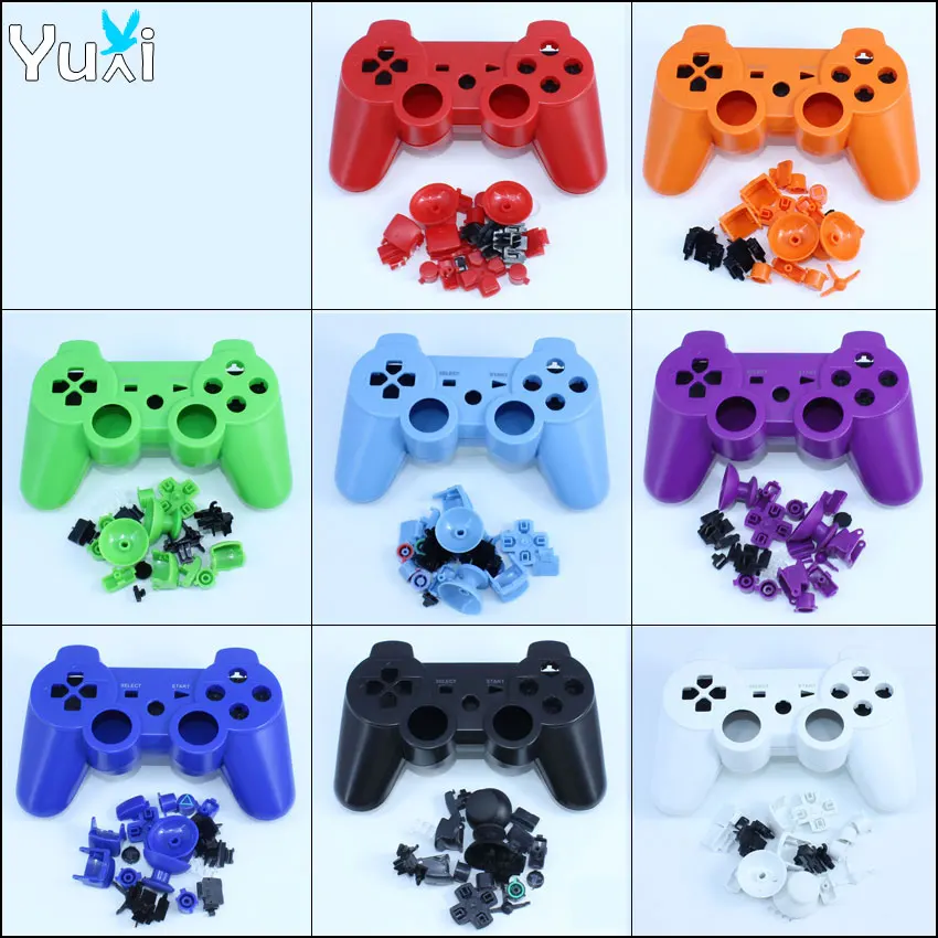 YuXi комплект с цветными и хромированными кнопками для Sony PlayStation 3 PS3 Сменный Чехол