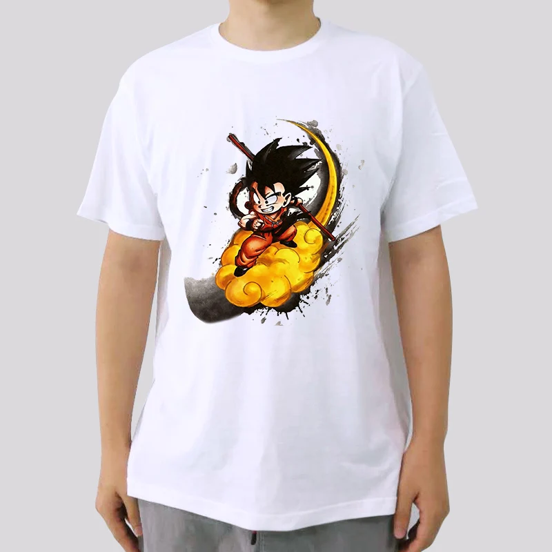 Индивидуальные футболки Dragon Ball Z Goku летняя повседневная хлопковая футболка с
