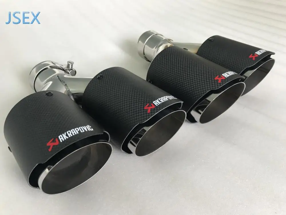 Углеродное волокно Стайлинг AKRAPOVIC нержавеющая сталь Универсальный двойной автомобильный глушитель выхлопной трубы автомобильные аксессуары модификация