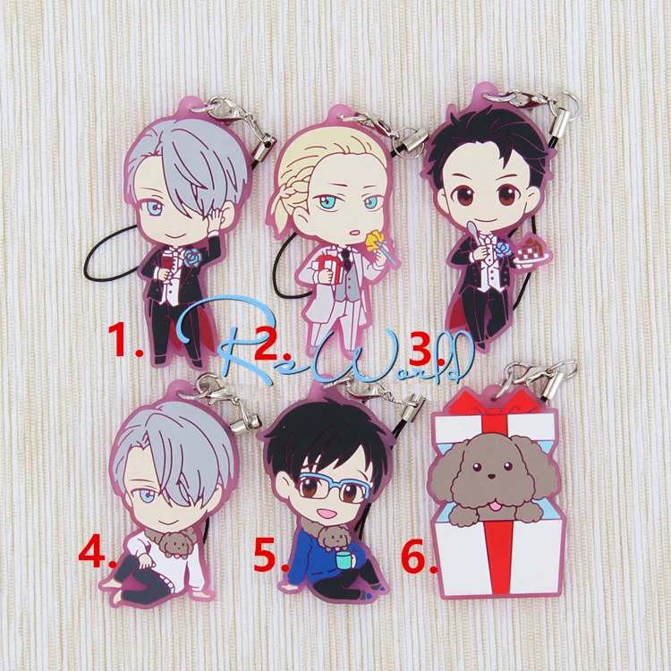 Юрий! На льду аниме Nikiforov Victor Katsuki Yuri Свадебная Форма резиновый брелок|japanese anime|yuri