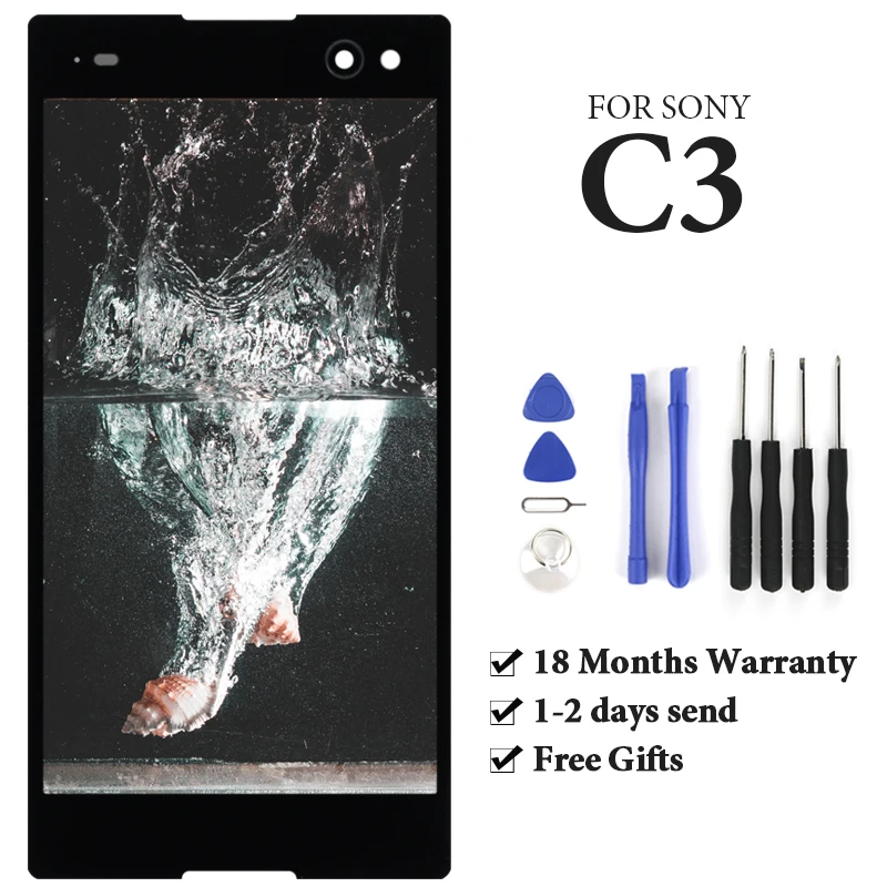 Для Sony Xperia C3 D2533 D2502 сенсорный ЖК-экран с рамкой сменный дисплей для телефона