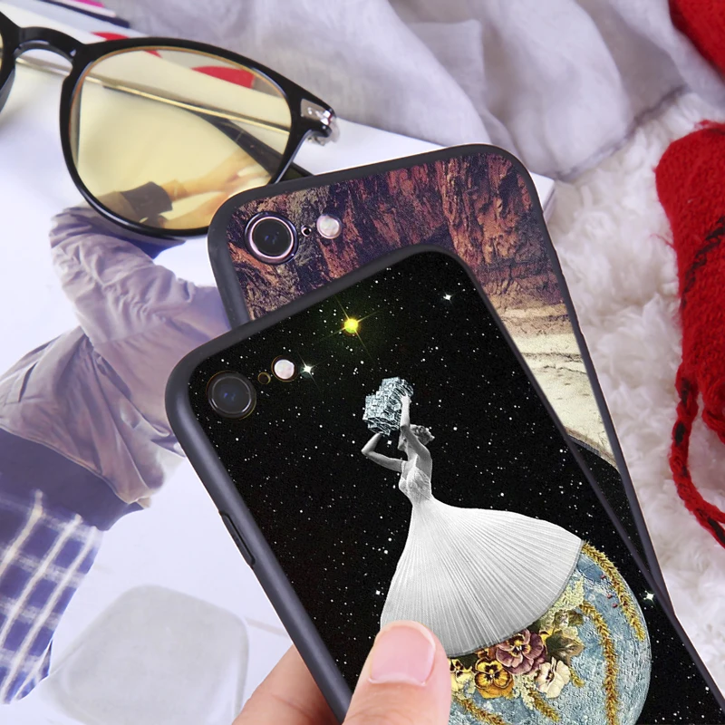 Trippy чехол для телефона iphone7 8 Plus абстрактный роскошный мягкий силиконовый iPhone8 6 6s X